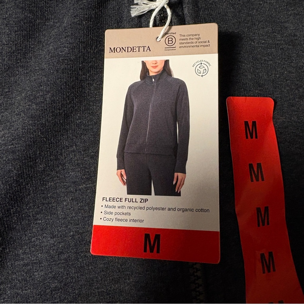 Women’s Mondetta Zip Front Fleece, Size Medium, New w/Tags - Picture 2 of 7